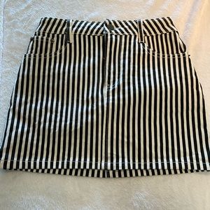 Wild Honey Stripped Jean Mini Skirt!